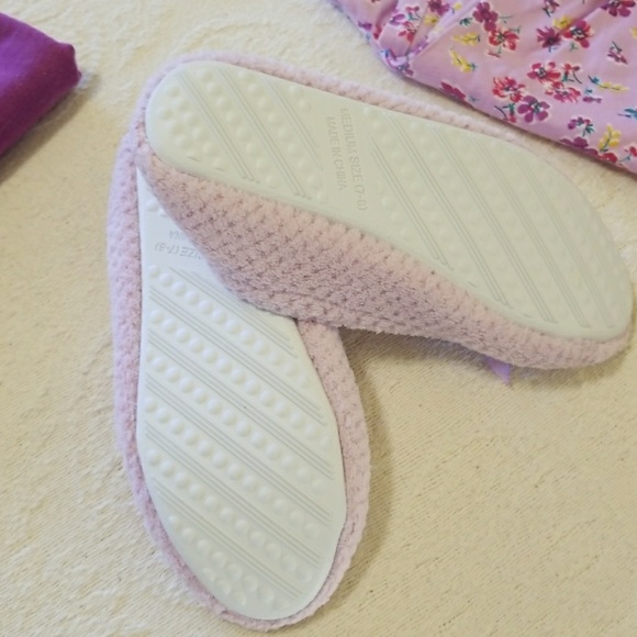 Chenille ballet slippers size M 7/8 new - Picture 2 of 3